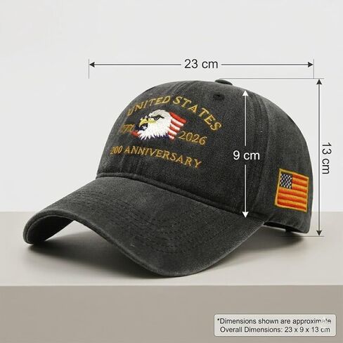 USA 250th Legacy Hat: 1776-2026 Heritage Eagle Vintage Cap, Distressed Cotton for Patriotic Family Photos & Events in Kuwait