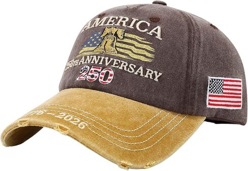 USA 250th Legacy Hat: 1776-2026 Heritage Eagle Vintage Cap, Distressed Cotton for Patriotic Family Photos & Events in Kuwait
