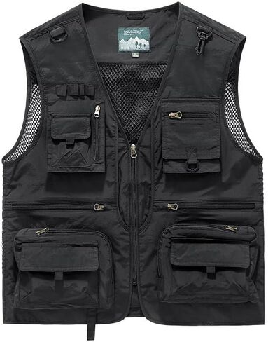 Men's Summer Outdoor Lightweight Vest – Zip-Up Sports Jacket with Multi-Pocket Design in Kuwait