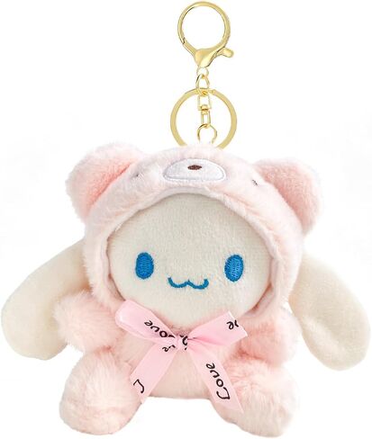 Cute Kawaii Plush Keychain for Women, Lovely Cat and Dog Keychain Charms Decorative Accessories Pendant in Saudi Arabia