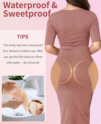2PCS Silicone Hip Pads Enhancer for Women, Corrector Lifter Buttocks for Bigger Butt, Self Adhesive Thick Hip Dip Filler in Saudi Arabia