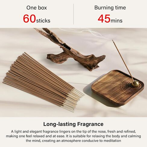 Frankincense and Myrrh Incense Sticks 60 Pack, Natural Fragrance Insence-Sticks, Ideal Choice for Yoga, Meditation and Relaxation, Air Purifying Aromatherapy and Long-Lasting Burn in Saudi Arabia