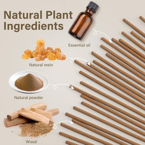 Frankincense and Myrrh Incense Sticks 60 Pack, Natural Fragrance Insence-Sticks, Ideal Choice for Yoga, Meditation and Relaxation, Air Purifying Aromatherapy and Long-Lasting Burn in Saudi Arabia