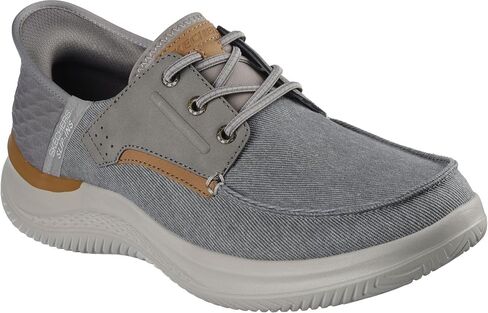 حذاء رجالي من Skechers Hasting Niko Moc ذو مقدمة مطاطية من الدانتيل سهل الارتداء in Kuwait
