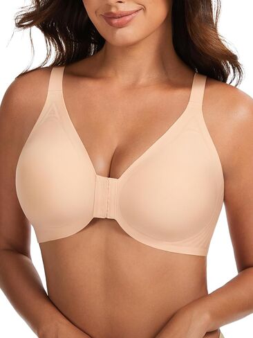 Angelhood Front Closure Bras for Women, Wireless Bra with Jelly Support, Supportive Mastectomy Bras Padded Bralette in Saudi Arabia