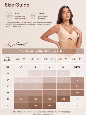 Angelhood Front Closure Bras for Women, Wireless Bra with Jelly Support, Supportive Mastectomy Bras Padded Bralette in Saudi Arabia