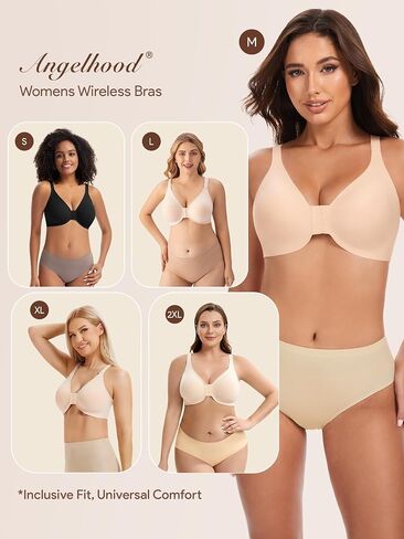 Angelhood Front Closure Bras for Women, Wireless Bra with Jelly Support, Supportive Mastectomy Bras Padded Bralette in Saudi Arabia