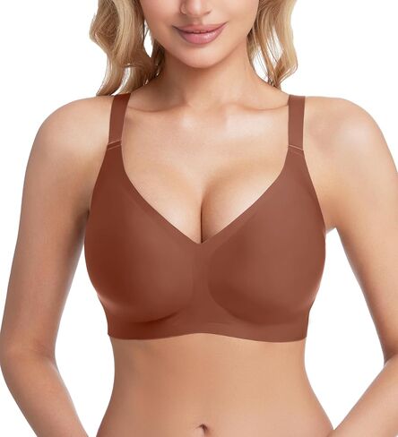 VRCOMFY Jelly Wireless Bras for Women Push Up Seamless Bras No Underwire Bra with Adjustable Straps Everyday Bras in Saudi Arabia