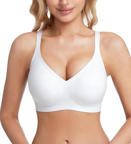 VRCOMFY Jelly Wireless Bras for Women Push Up Seamless Bras No Underwire Bra with Adjustable Straps Everyday Bras in Saudi Arabia