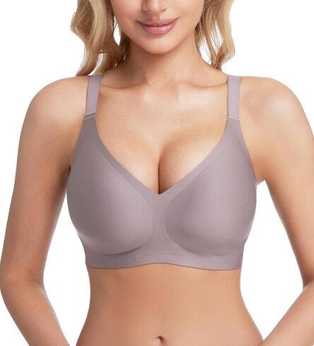 VRCOMFY Jelly Wireless Bras for Women Push Up Seamless Bras No Underwire Bra with Adjustable Straps Everyday Bras in Saudi Arabia