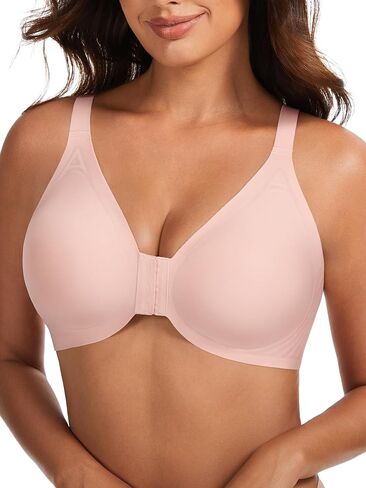 Angelhood Front Closure Bras for Women, Wireless Bra with Jelly Support, Supportive Mastectomy Bras Padded Bralette in Saudi Arabia