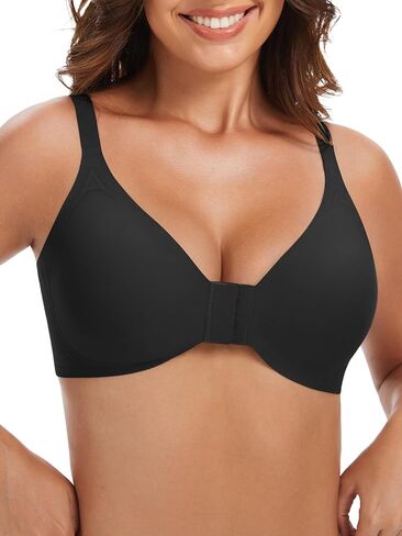 Angelhood Front Closure Bras for Women, Wireless Bra with Jelly Support, Supportive Mastectomy Bras Padded Bralette in Saudi Arabia