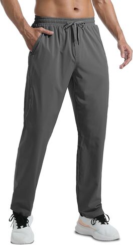 Men's Lightweight Sweatpants with Pockets Quick Dry Breathable Workout Pants for Men Athletic Gym Running Joggers in Saudi Arabia