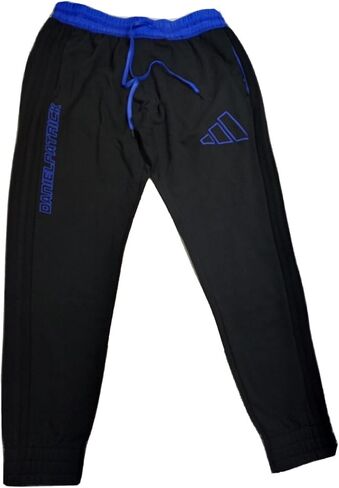 adidas Men's Daniel Patrick Basketball Hoops Jogger Pants, Black/Cobalt Blue in Kuwait