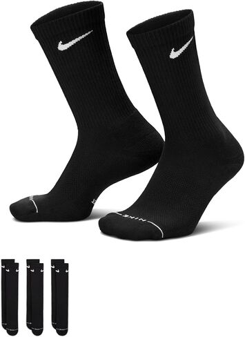 Nike Unisex Adult Everyday Elevated Crew Socks (3-Pack) | Mens and Womens in Kuwait