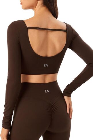 Long Sleeve Crop Tops for Women, Backless Top with Removable Straps, T Shirt for Going Out Workout Casual Wear in Saudi Arabia