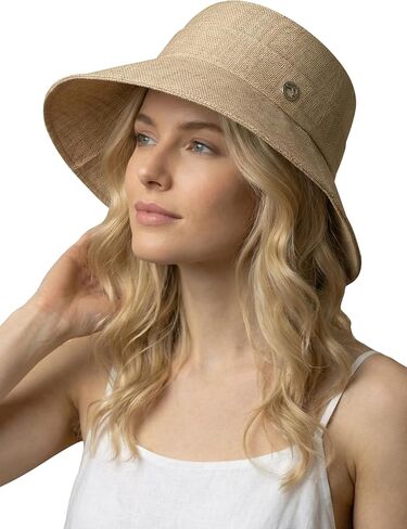SEAUR Resort Sun Hat for Women Soft Wide Brim Packable Bucket Hat Lightweight UV Protection Adjustable for Beach Vacation in Kuwait