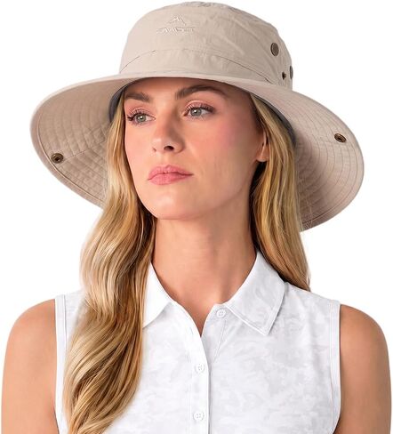 TOP-EX ChicPony™ Ponytail Bucket Sun Hat UVCoolix™ Cooling & UPF 50+, Glow-Effect Botanical Underbrim, Quick-Dry Tech Fabric in Kuwait