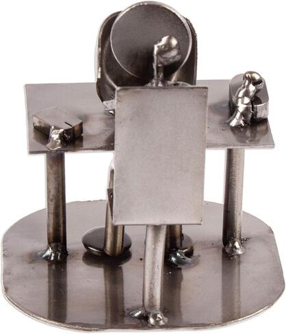 NOVICA Decorative Recycled Auto Part Metal Sculpture, 5.5" Tall, 'Rustic Computer Tech' in Kuwait