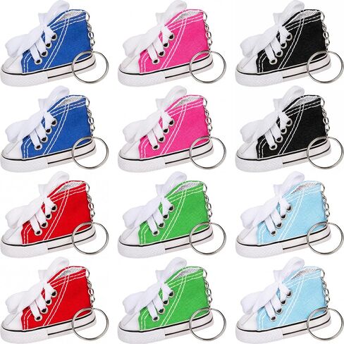 Sneaker Shoe Keychain 12 Pack, Colors May Vary, Mini Sneakers Shoes Keychains for Party Favors, Collectors, Cool Sneakerheads Themed Birthday Gift, Accessories for Bag, Keys, Backpacks, 1.4 x 1.2 Inch in Saudi Arabia