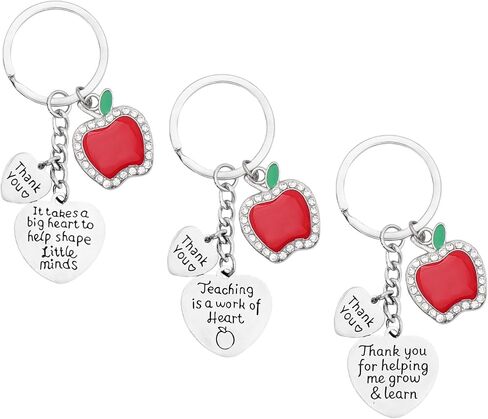 3 Pack Teacher Appreciation Gifts for Women Student to Teachers Apple Keychain Set Graduation Teacher's Day Gift for Teacher Mentor in Saudi Arabia