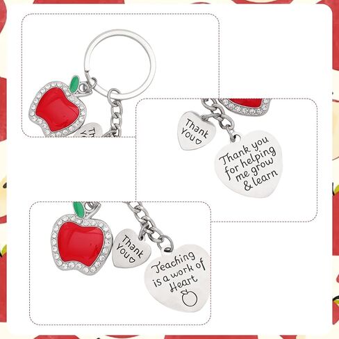 3 Pack Teacher Appreciation Gifts for Women Student to Teachers Apple Keychain Set Graduation Teacher's Day Gift for Teacher Mentor in Saudi Arabia