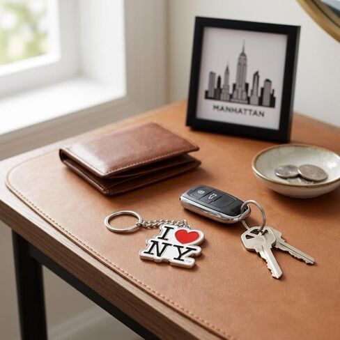 City-Souvenirs I Love NY Keychain, Unisex Adult, Multicolor, Metal, Travel, Double Ring in Kuwait