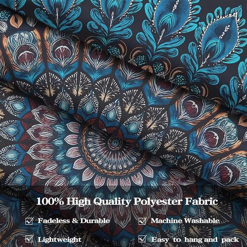 Motanber Blue Mandala Tapestry Wall Hanging Vintage Medallion Tapestry Aesthetic Hippie Boho Floral Cool Cute Small Tapestries for Bedroom Living Room Dorm Decor 48 x 36 Inch in Saudi Arabia