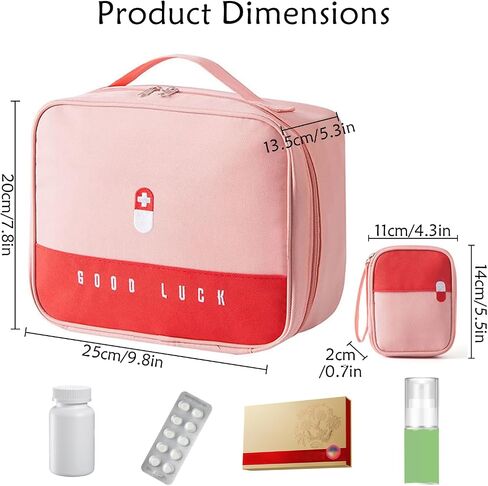 Travel Medicine Bag, Medical Bag Empty, for Home, Travel, Camping, Car, Hiking & Outdoor Emergencies, Medicine Travel Bag Kit in Saudi Arabia