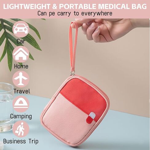Travel Medicine Bag, Medical Bag Empty, for Home, Travel, Camping, Car, Hiking & Outdoor Emergencies, Medicine Travel Bag Kit in Saudi Arabia