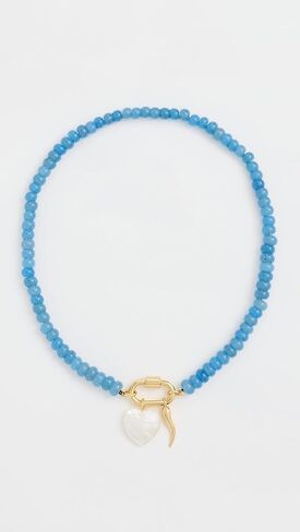 Madewell Women's Semiprecious Beaded Carabiner Charm Necklace in Kuwait