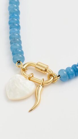 Madewell Women's Semiprecious Beaded Carabiner Charm Necklace in Kuwait