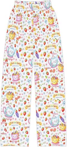Fruit of the Spirit Youth Lounge Pants – Tea Party Scripture Print – Galatians 5:22-23 in Kuwait