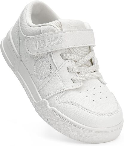 Boys Girls Classic Skate Shoes, Little/Big Kids School Walking Shoes with Adjustable Hook and Loop Strap Comfortable Breathable Athletic Tennis Sneakers in Kuwait