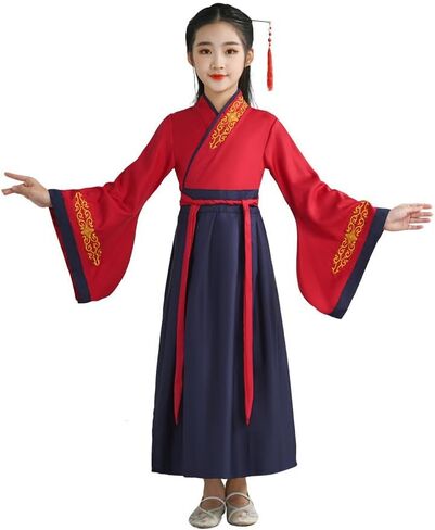 Tai Chi Uniform Hanfu Dresses for Boys and Girls Chinese Style Long-Sleeve Performance Costumes for Kid in Saudi Arabia