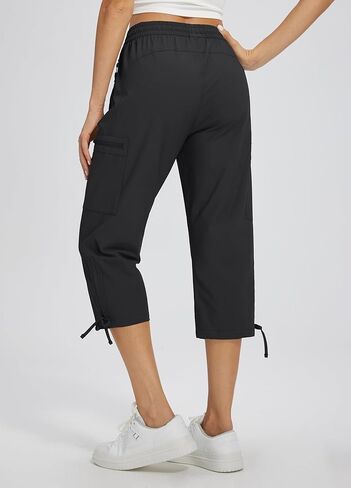 Libin Women's Hiking Capri Pants Quick Dry Cargo Pockets Pants Lightweight Cropped Summer Pant for Travel Casual in Kuwait