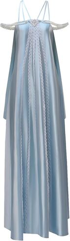 Queen Padme Costume Women Blue Nightgown Queens Outfit Halloween Padme Dress Gown in Saudi Arabia