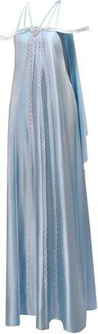 Queen Padme Costume Women Blue Nightgown Queens Outfit Halloween Padme Dress Gown in Saudi Arabia