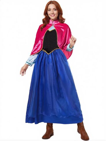 Funna Princess Costume for Women Dress Adult Halloween Cosplay with Capes in Saudi Arabia