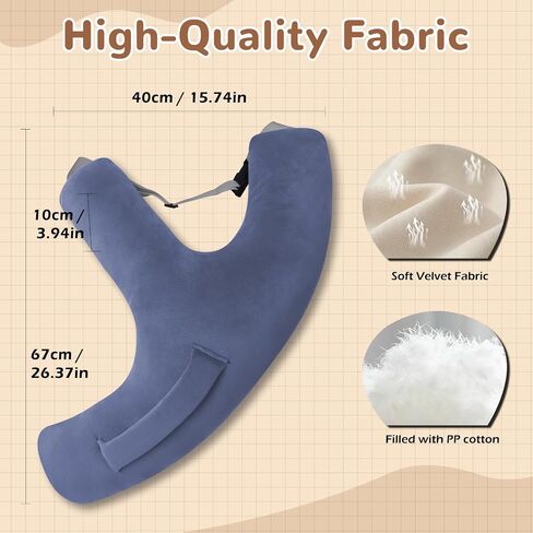 Car Travel Pillow for Kids and Adults, Y-Shaped Plush Neck Support for Sleeping, Comfortable Travel Headrest Cushion for Car, Airplane, Long Trips, Office Naps (Gray) in Kuwait