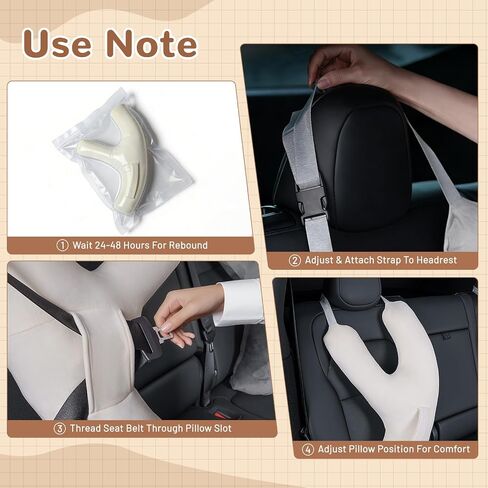 Car Travel Pillow for Kids and Adults, Y-Shaped Plush Neck Support for Sleeping, Comfortable Travel Headrest Cushion for Car, Airplane, Long Trips, Office Naps (Gray) in Kuwait