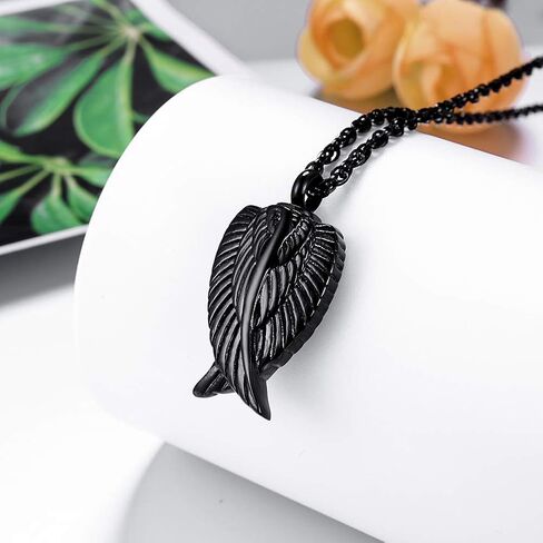 Dletay Angel Wing Cremation Necklace for Ashes Urn Bracelet for Human Ashes in Kuwait