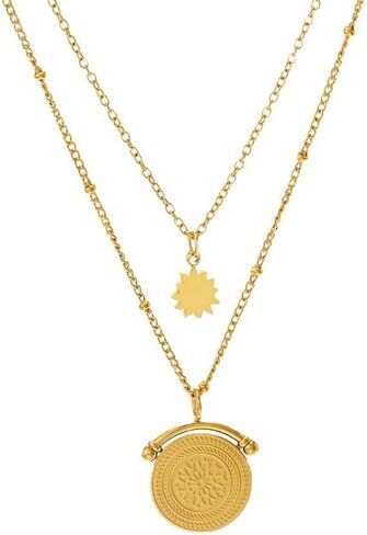 Y2k Irregular Necklace Gothic Pendant Necklace Choker Star Moonlight Stone Double Layered Collar Cuban Bead Chain Punk Zircon Hip Hop Fashion Statement Jewelry Party Birthday Gift in Saudi Arabia