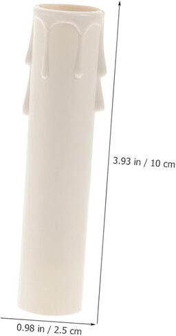 MAGICLULU 15PCS Chandelier Candle Covers Sleeves Drip Plastic Covers for Tall Candle Sockets Heat-Resistant Tube for Elegant Lighting Decor in Kuwait