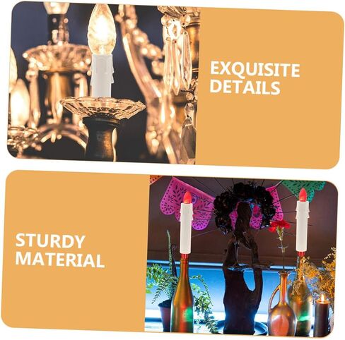 MAGICLULU 15PCS Chandelier Candle Covers Sleeves Drip Plastic Covers for Tall Candle Sockets Heat-Resistant Tube for Elegant Lighting Decor in Kuwait