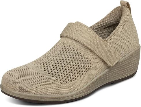 Orthofeet Women's Orthopedic Eve Adjustable Slip Resistant Stretch Wedge in Kuwait
