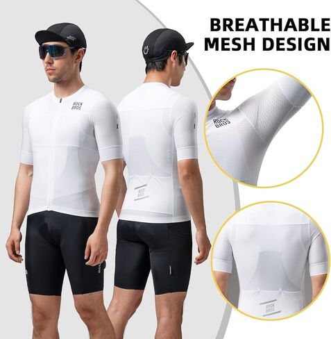 ROCKBROS Cycling Jersey Men, Short Sleeve Breathable & Quick Dry Cycling Jersey for Summer, Ergonomic & Elastic Road Bike in Kuwait