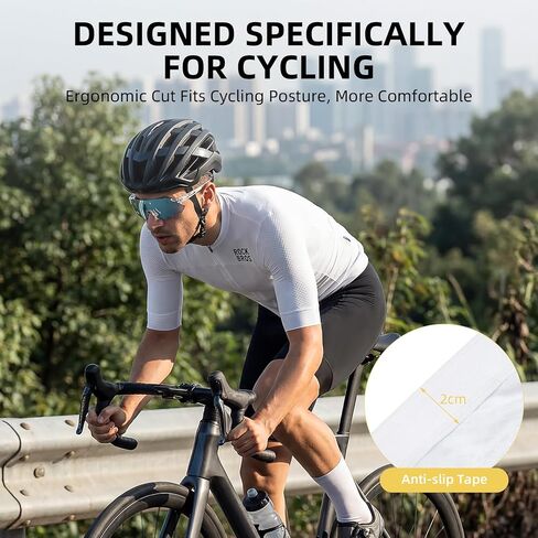 ROCKBROS Cycling Jersey Men, Short Sleeve Breathable & Quick Dry Cycling Jersey for Summer, Ergonomic & Elastic Road Bike in Kuwait