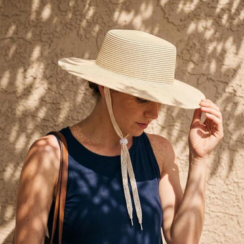 3 PCS Hat Straps for Wind, Adjustable Beige Sun Hats Chin Strap, Lace Chin Cord with Clips, Replacement Lace Windproof Keeper String for Golfing, Fishing, Boating, Sailing in Kuwait
