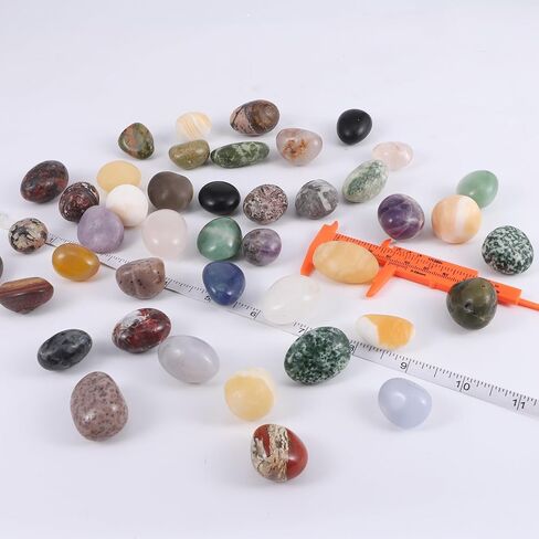 Polished Mixed Healing Crystal Stones Set, 1LB Handpicked Tumbled Rocks Gemstones for Energy Reiki, Meditation, Vase Filler Landscape, Bottom Decoration, Home Decor in Saudi Arabia